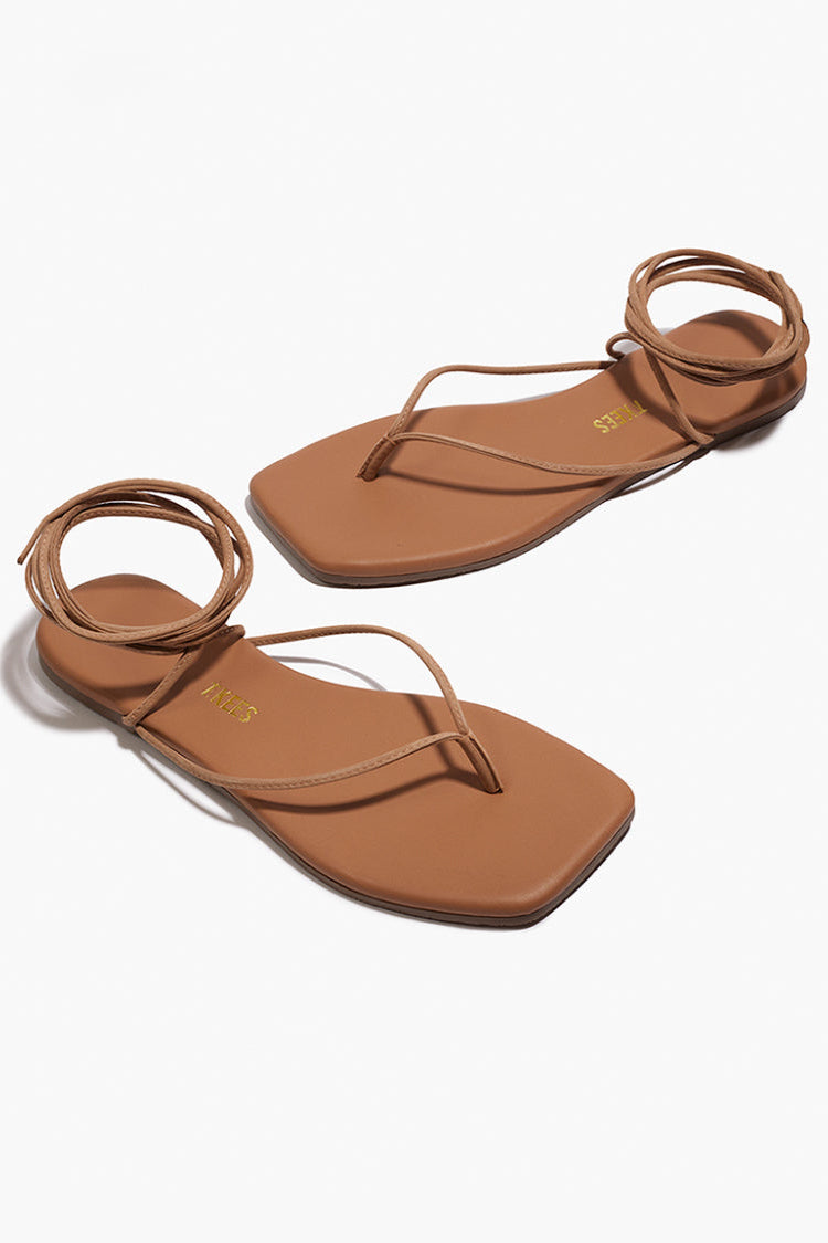 TKEES Lilu Square-Toe Wrap Sandal-The Shop Laguna Beach