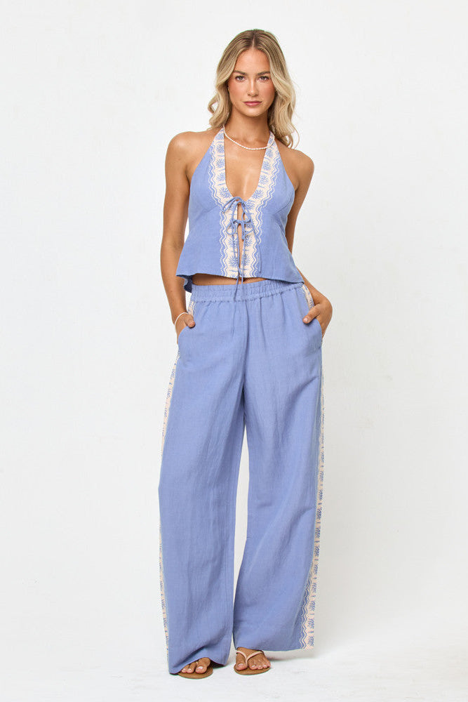 LSPACE April Linen Halter Top-The Shop Laguna Beach