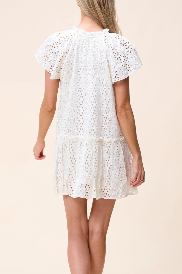 CLEOBELLA Lydia Eyelet Mini Dress-The Shop Laguna Beach