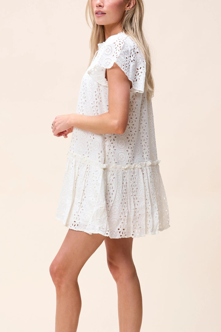 CLEOBELLA Lydia Eyelet Mini Dress-The Shop Laguna Beach
