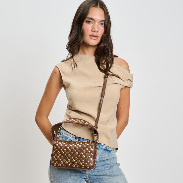 MODA LUXE Isabel Studded Crossbody Bag