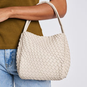 MODA LUXE Roxy Woven Double-Handle Crossbody Tote - More Colors Available-The Shop Laguna Beach