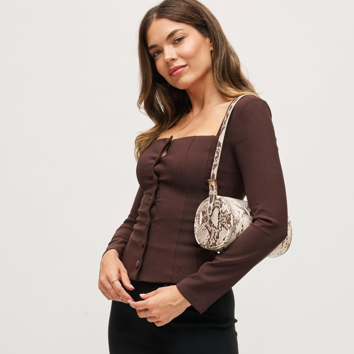 URBAN EXPRESSIONS Rachel Snake Print Shoulder Bag-The Shop Laguna Beach