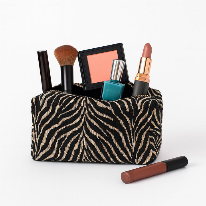 URBAN EXPRESSIONS Zebrini Cosmetic Bag-The Shop Laguna Beach