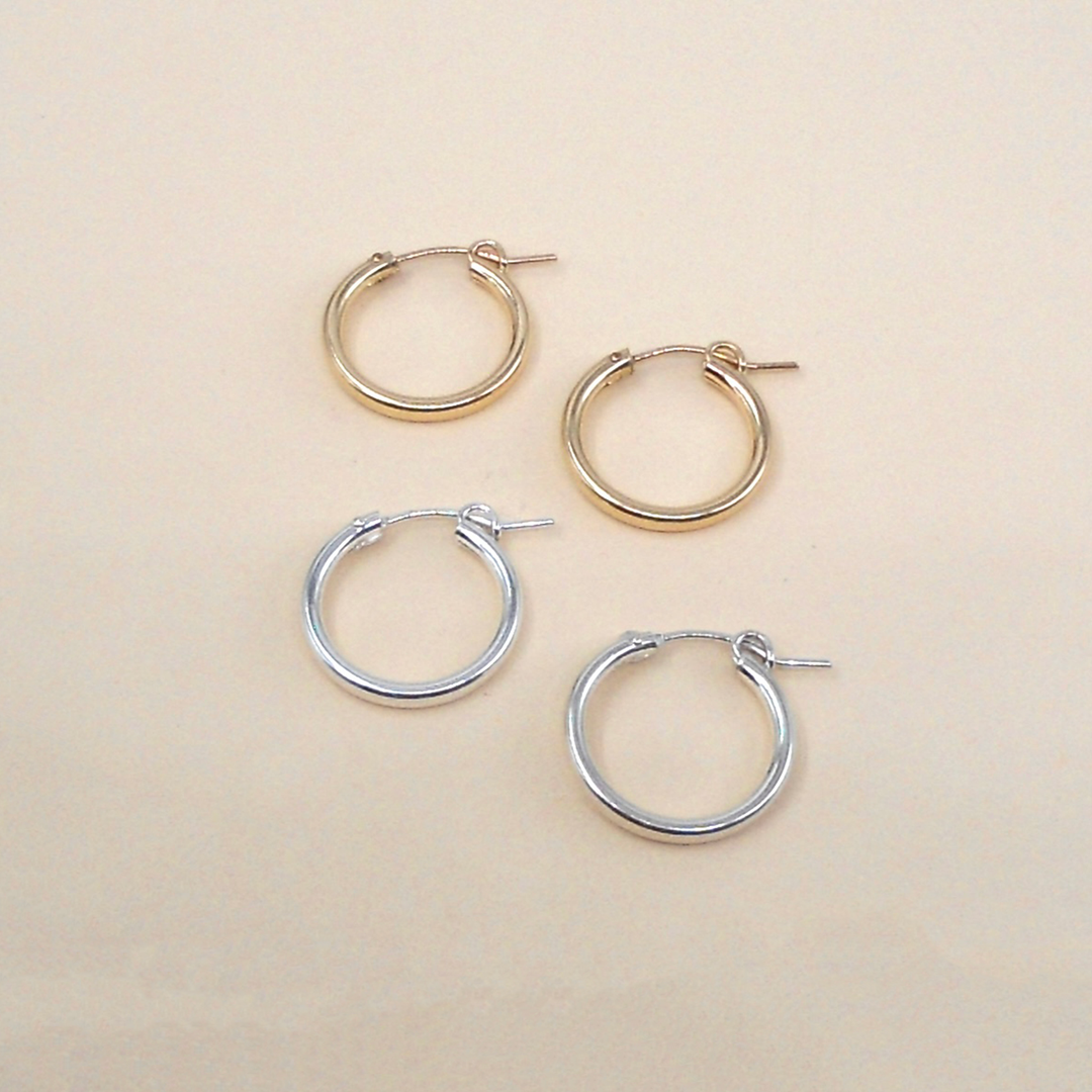 MAY MARTIN Medium Hinge Hoops - Silver-The Shop Laguna Beach