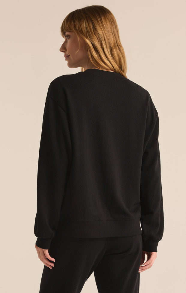 Z SUPPLY Boyfriend Crew Fleece Pullover-The Shop Laguna Beach