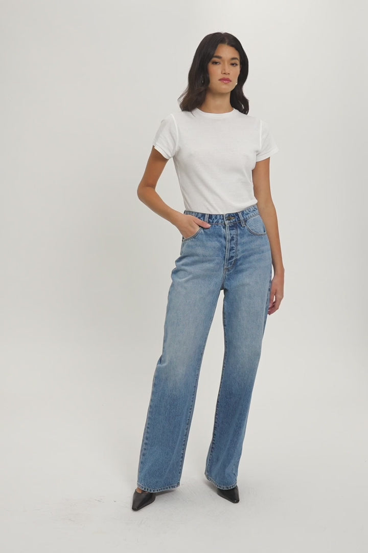 ROLLAS Stevie Relaxed Denim Pant - Brad Blue