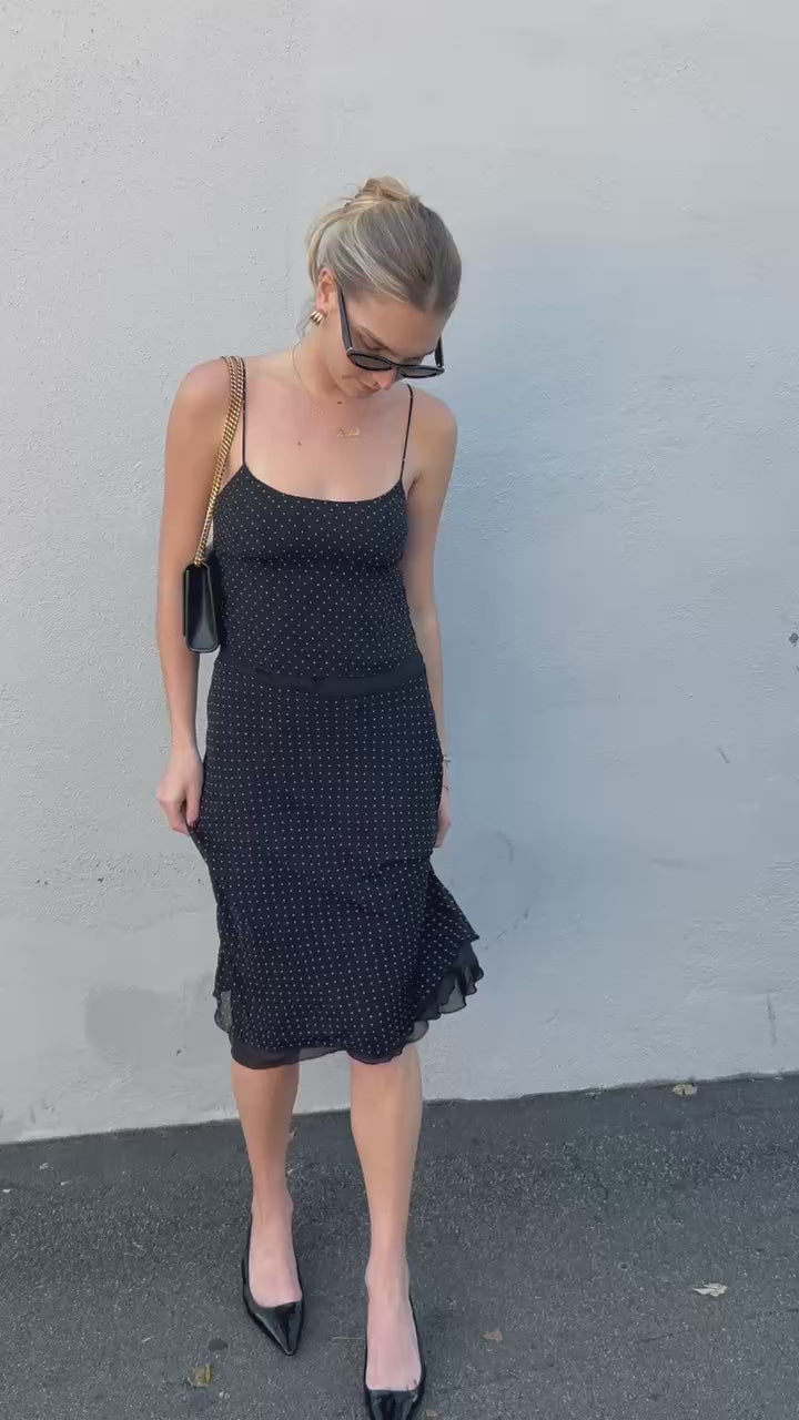 KEEN THE LABEL Beau Polka Dot Buttoned Tank