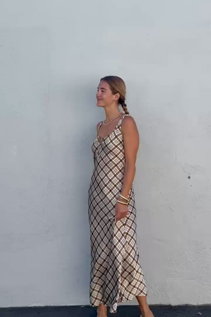 KEEN THE LABEL Ellis Plaid Maxi Dress