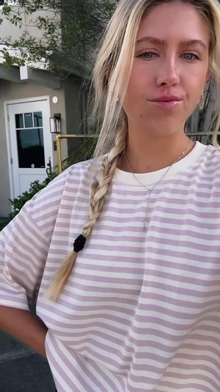 KEEN THE LABEL Katya Oversized Stripe Boxy Tee