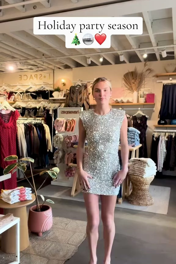 KEEN THE LABEL Annika Sequin Mini Dress