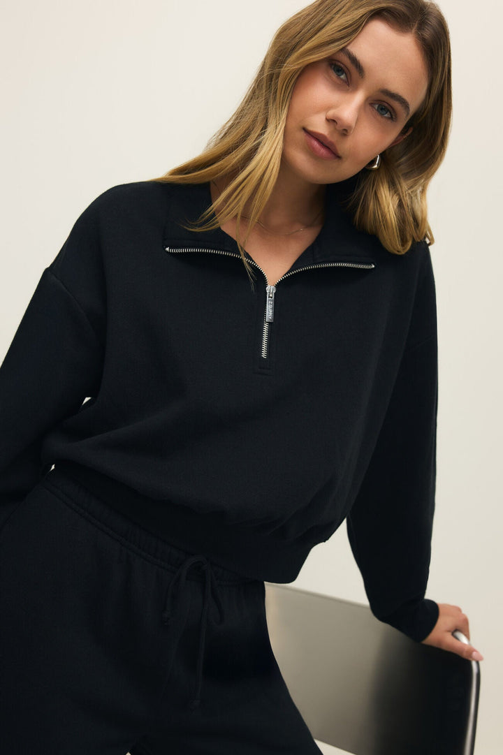 Z SUPPLY Downtown Half-Zip Sweatshirt-The Shop Laguna Beach