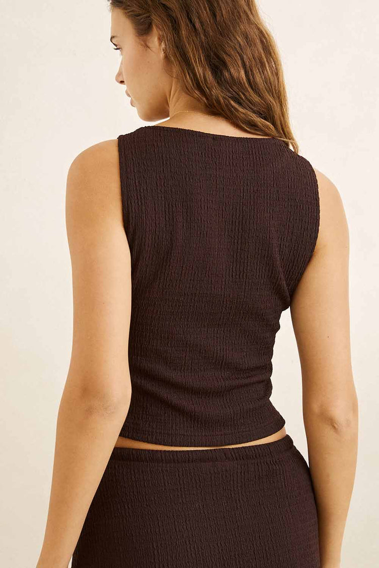 RHYTHM Indie High-Neck Textured Tank
