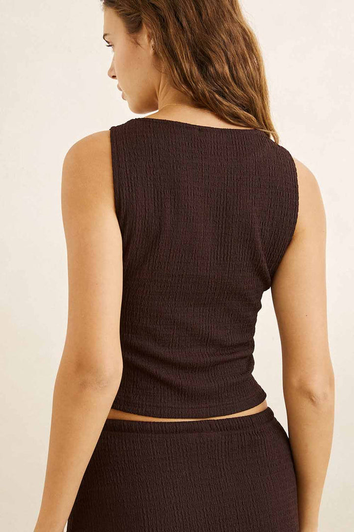 RHYTHM Indie High-Neck Textured Tank