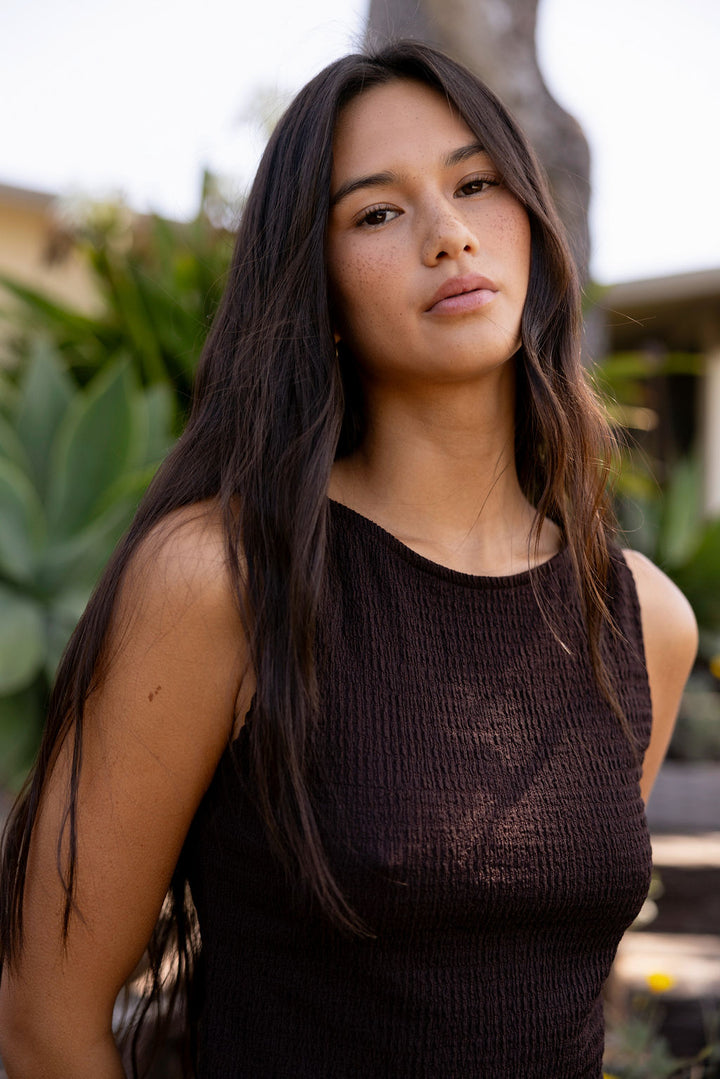 RHYTHM Indie High-Neck Textured Tank