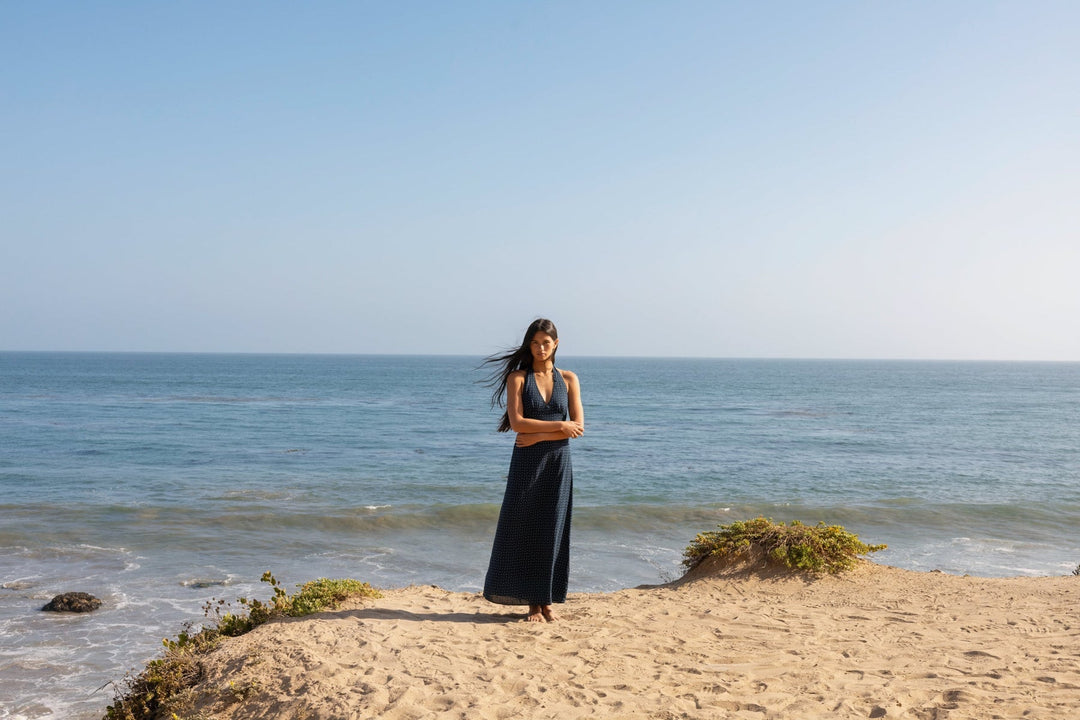 RHYTHM Maisy Halter Maxi Dress