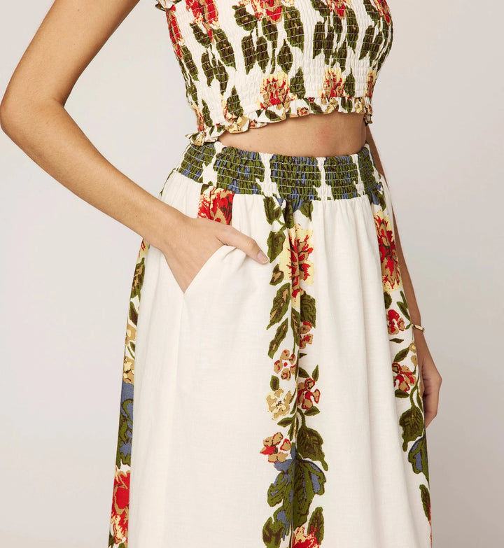 CLEOBELLA Ruby Smocked Floral Tube Top-The Shop Laguna Beach