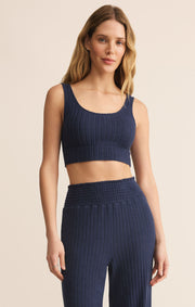 Z SUPPLY Zoe Silky Rib Tank Bra - More Colors Available-The Shop Laguna Beach