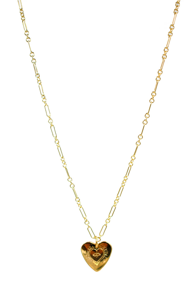 PARADIGM Seeker Gold-Fill Heart Pendant Necklace