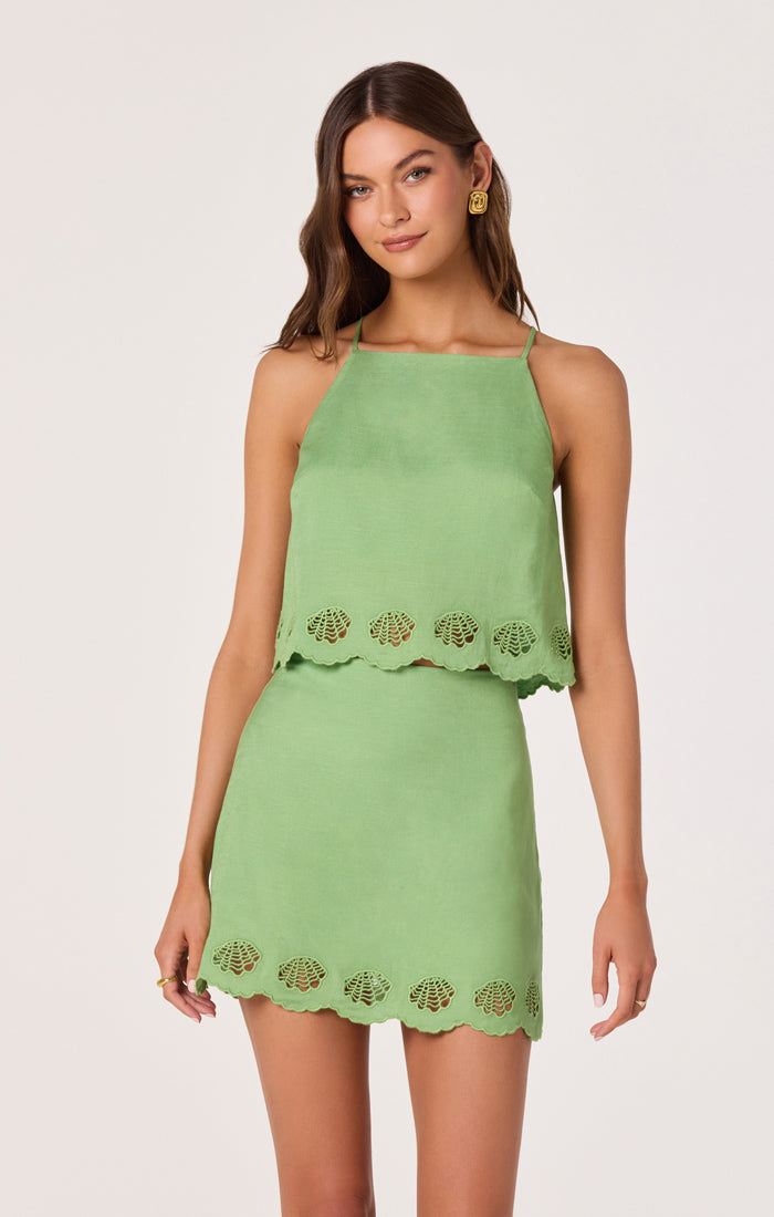 ASTR THE LABEL Taniya Shell Mini Skirt-The Shop Laguna Beach