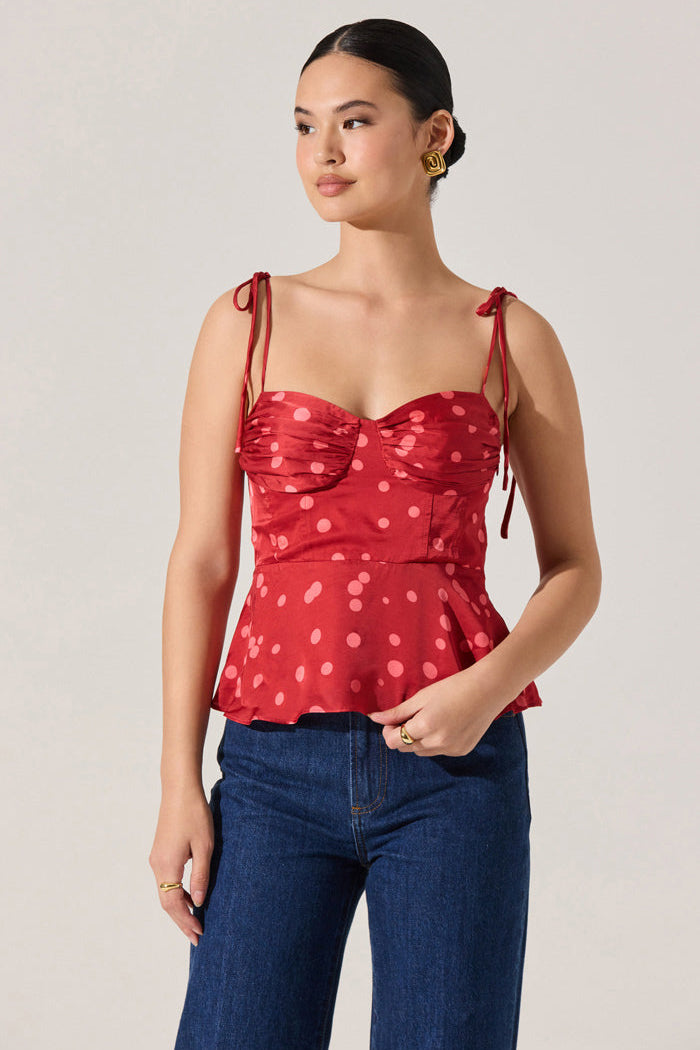 ASTR THE LABEL Selina Peplum Tank-The Shop Laguna Beach