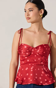 ASTR THE LABEL Selina Peplum Tank-The Shop Laguna Beach