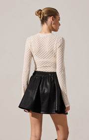 ASTR THE LABEL Dex Textured Long Sleeve Top-The Shop Laguna Beach