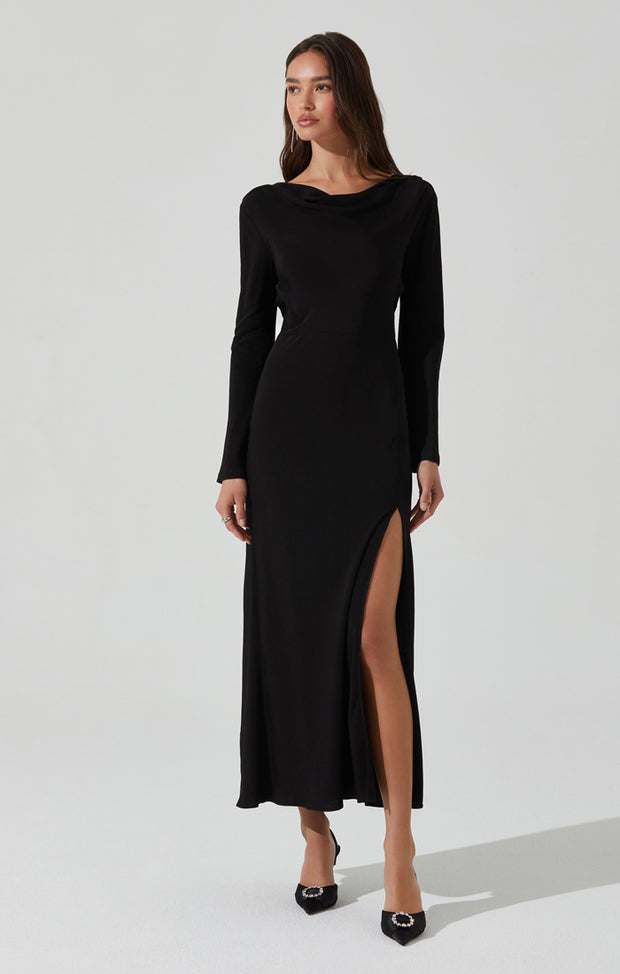 ASTR THE LABEL Decima Cowl-Neck Maxi Dress-The Shop Laguna Beach