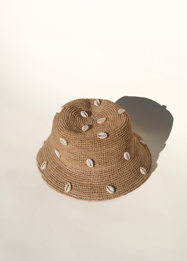 AUGUSTINE HAT CO. Puka Dot Cowry Shell Bucket Hat-The Shop Laguna Beach