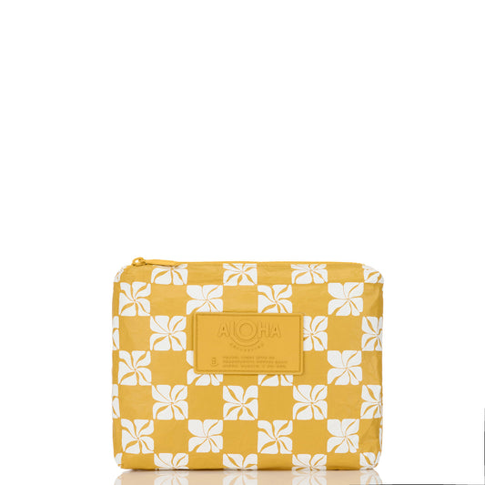ALOHA COLLECTION Pua Check Small Zip Pouch-The Shop Laguna Beach