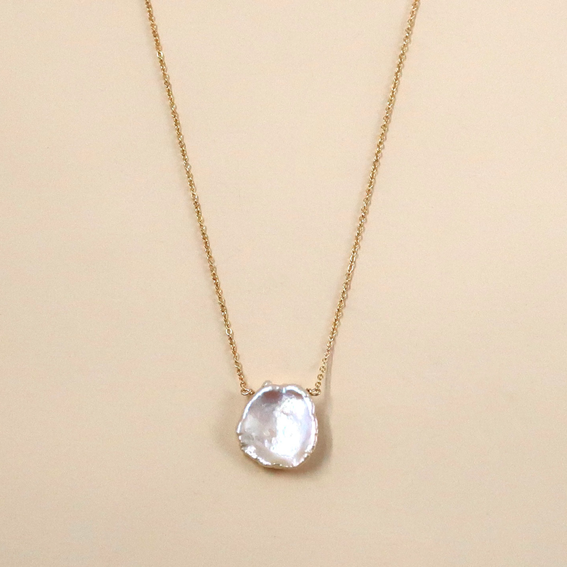 MAY MARTIN Kai Single Pearl Necklace-The Shop Laguna Beach