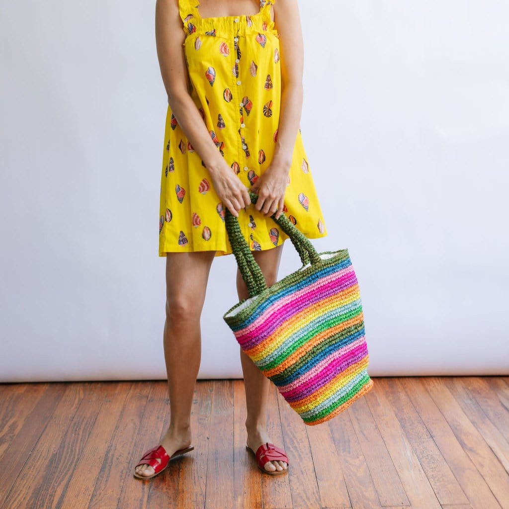 SUNSHINE TIENDA Bermuda Pool Straw Tote-The Shop Laguna Beach