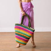 SUNSHINE TIENDA Bermuda Pool Straw Tote-The Shop Laguna Beach