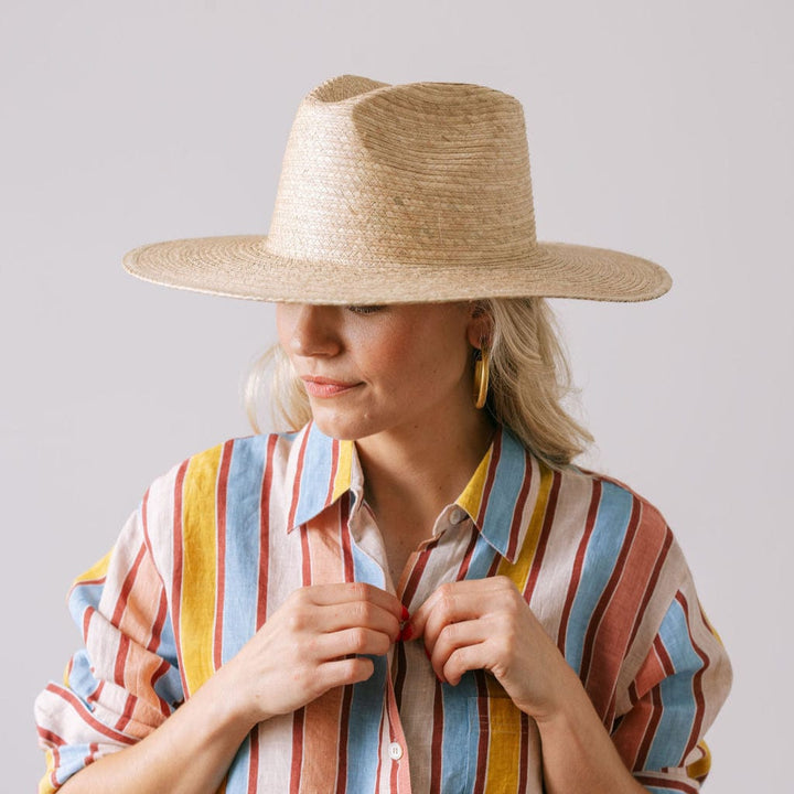 SUNSHINE TIENDA Jane Palm Straw Hat-The Shop Laguna Beach