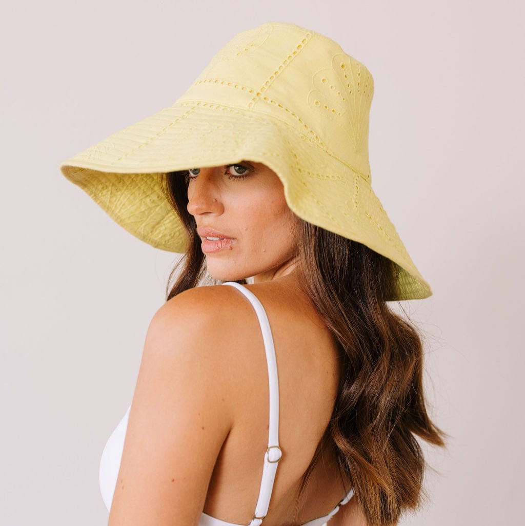 SUNSHINE TIENDA Shell Beachy Bucket Hat-The Shop Laguna Beach