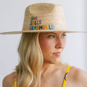 SUNSHINE TIENDA She Sells Seashells Straw Hat-The Shop Laguna Beach