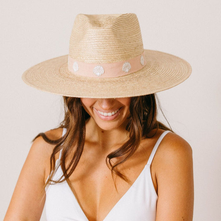 SUNSHINE TIENDA Shell Haven Palm Hat-The Shop Laguna Beach