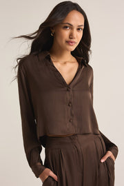 Z SUPPLY Sante Long Sleeve Silky Shirt-The Shop Laguna Beach