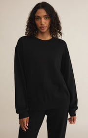 Z SUPPLY Boyfriend Crew Fleece Pullover-The Shop Laguna Beach