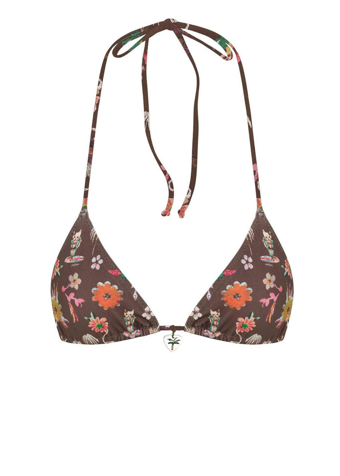 BABEN Surfin' Kitty Tamara Tri Top w/ Charm-The Shop Laguna Beach