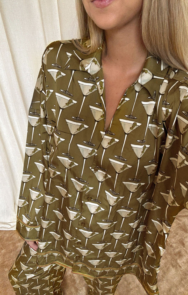 SHOW ME YOUR MUMU Overslept Silky Martini PJ Set