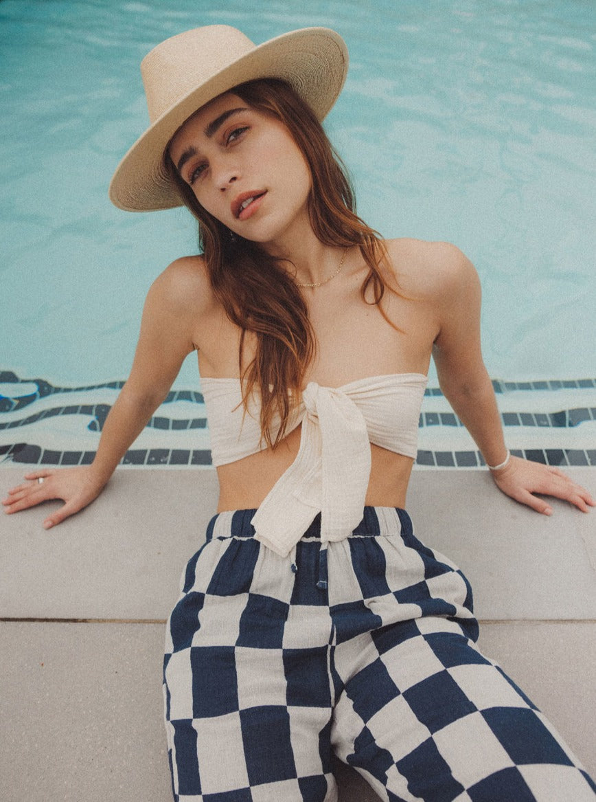 BRIXTON <br> Marcos Straw Fedora-The Shop Laguna Beach