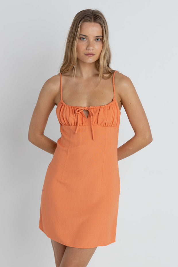 RHYTHM Andie Gathered Mini Dress