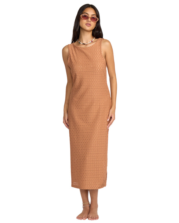 BILLABONG Eyelet Sun Midi Coverup Dress