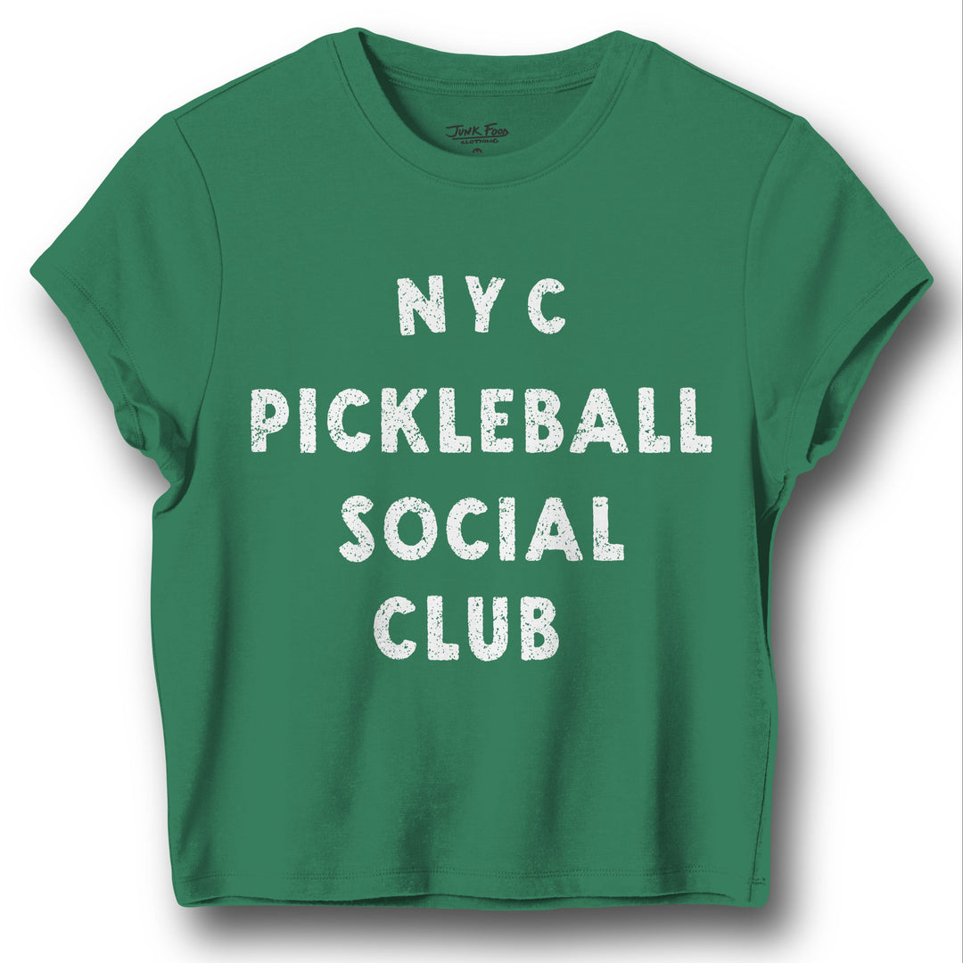 JUNK FOOD NYC Pickleball Social Club Crop Tee-The Shop Laguna Beach