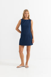 RHYTHM Kendrick Denim Mini Dress-The Shop Laguna Beach
