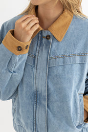 RHYTHM Mila Insulated Denim Jacket-The Shop Laguna Beach