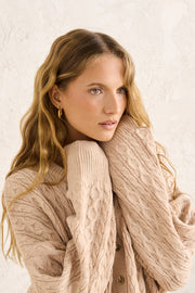RHYTHM Juniper Cable Knit Cardigan-The Shop Laguna Beach
