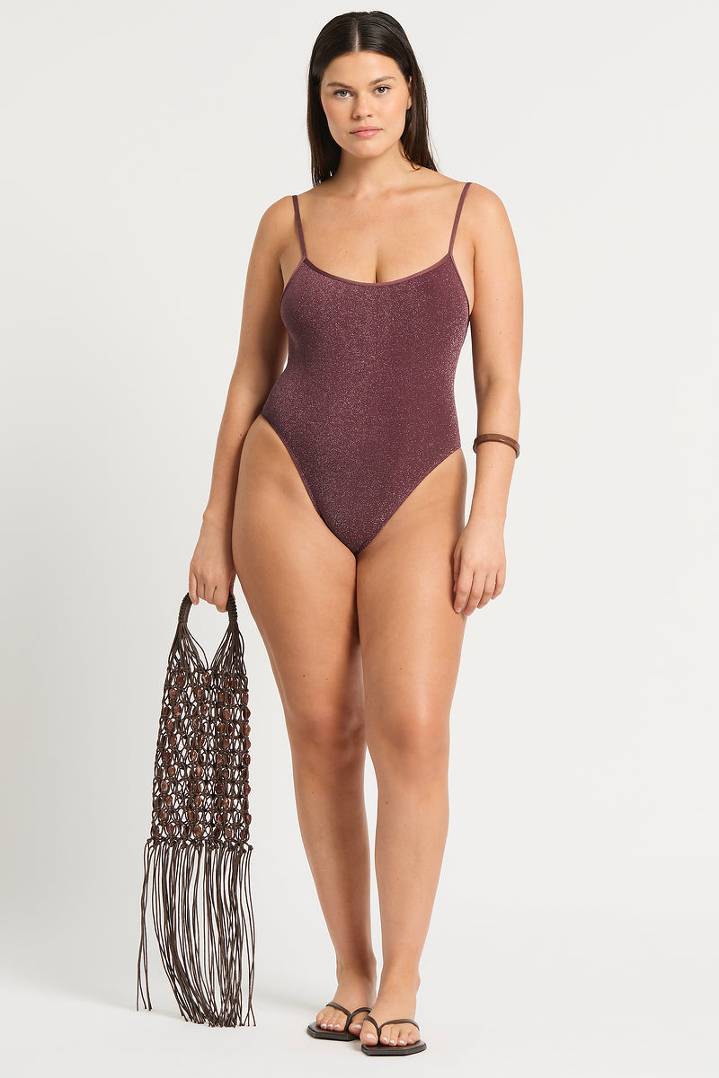 BOND-EYE Low Palace Lurex One Piece-The Shop Laguna Beach