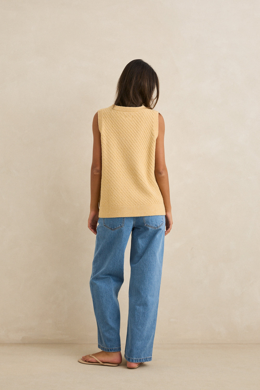 RHYTHM Archer Oversized SweaterKnit Vest-The Shop Laguna Beach